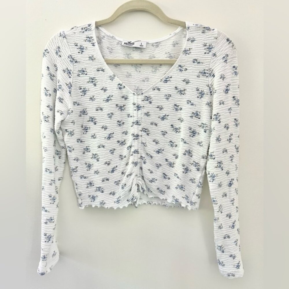 Hollister Floral Cropped Long Sleeve